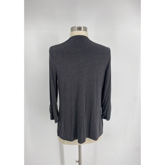 Chicos Travelers Acetate Open Front 3/4 Sleeves Cardigan - Picture 2 of 11